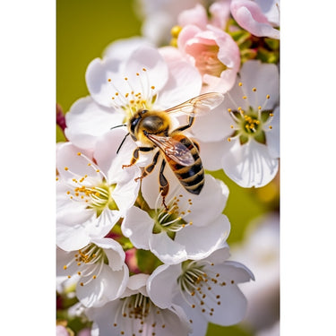 White Cherry Blossom Painting